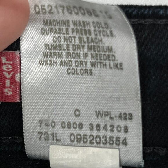 Levis 315 Black Bootcut Jeans Plus Size 24M - Picture 6 of 9